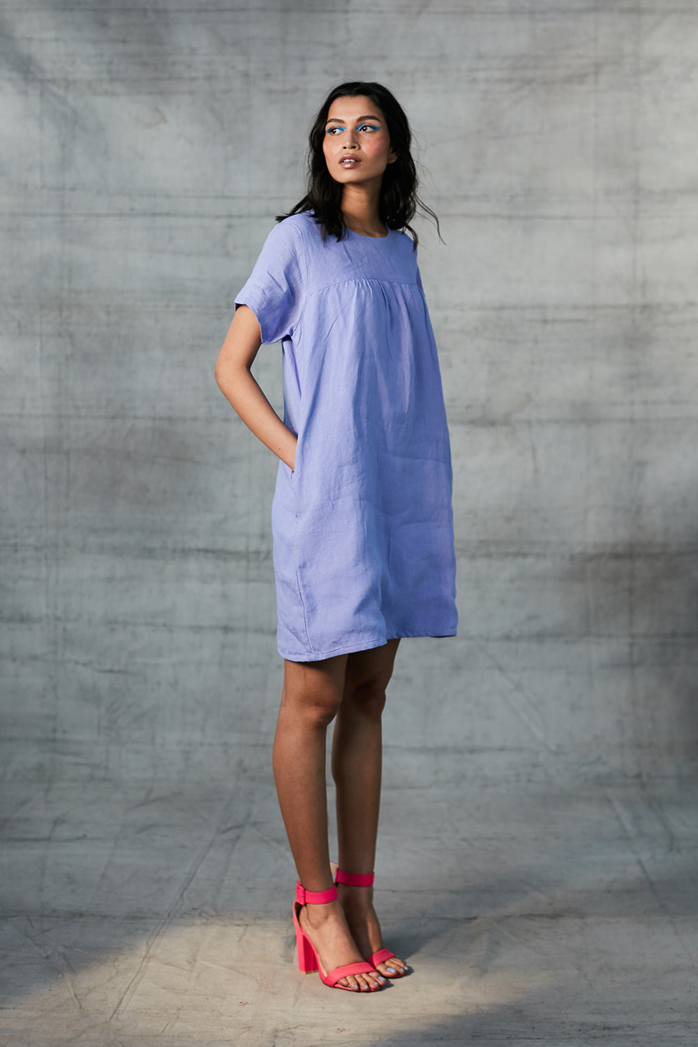 Linen Classic Shift Dresses – Saphed